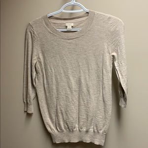 Tan 3/4 sleeve sweater
